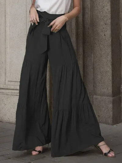 Tied Wide Leg Beach Pants