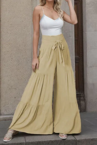 Tied Wide Leg Beach Pants