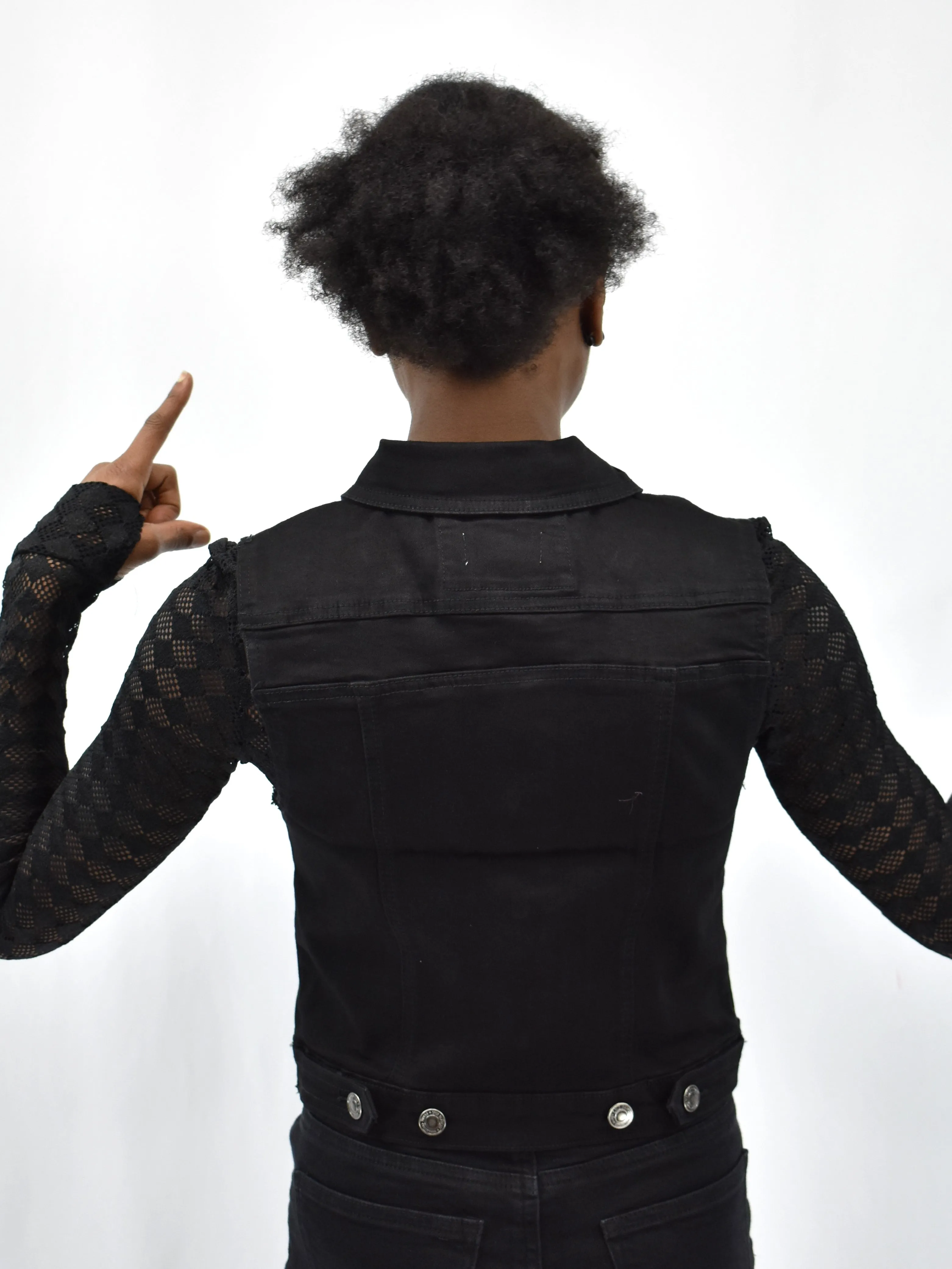 Tobi Black Denim Vest