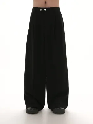 Wide leg suit pants